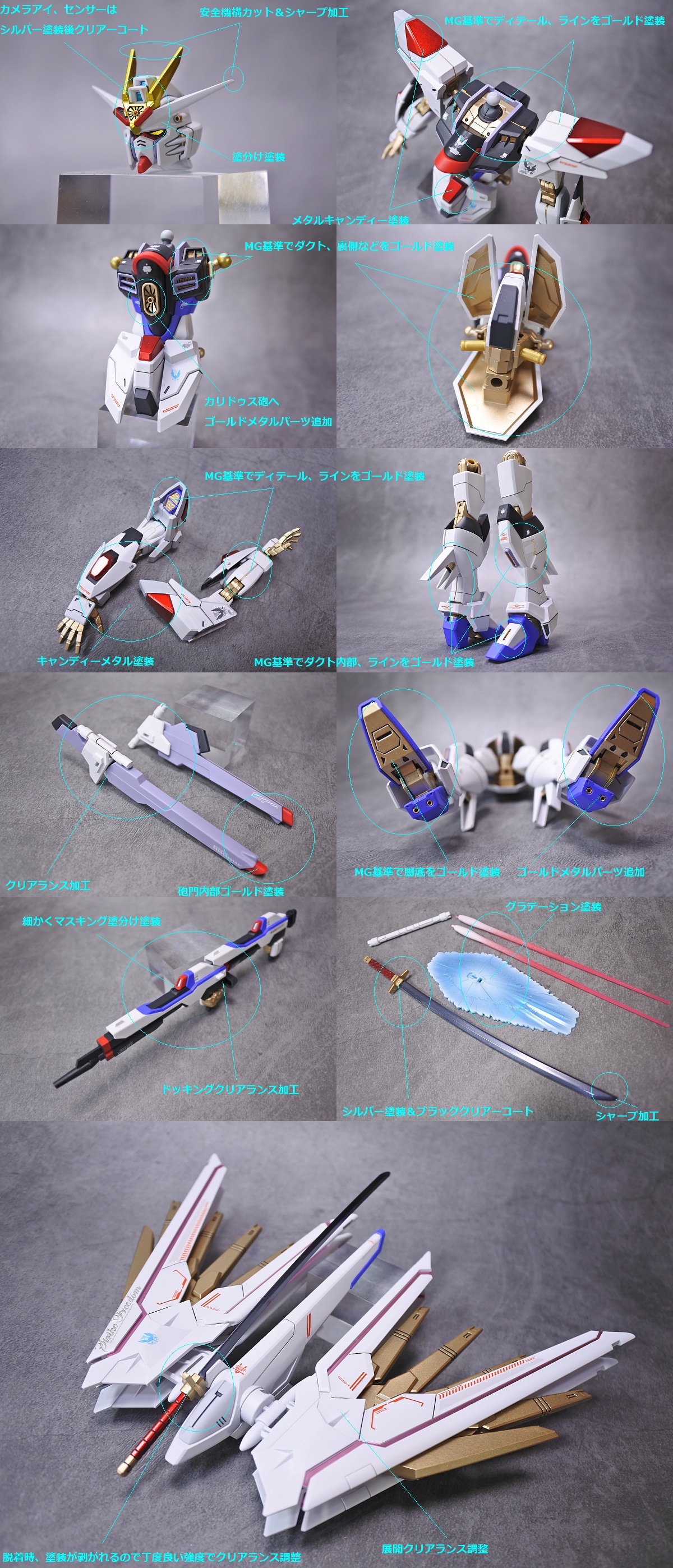 ◎HGCE 1/144 マイティーストライクフリーダムガンダム 塗装済改修完成品 (メタル塗装版) SEED FREEDOM